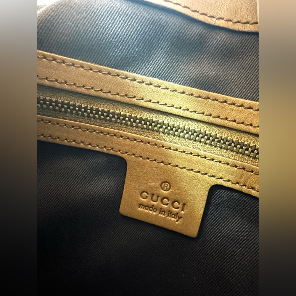 Gucci Jackie o’Hobo Neutral Leather Piston Lock Rose Gold Hardware Small Size - Picture 7 of 7